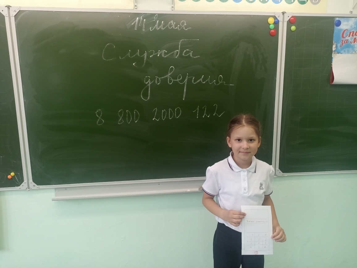 Классный час&amp;quot; Телефон доверия&amp;quot;.