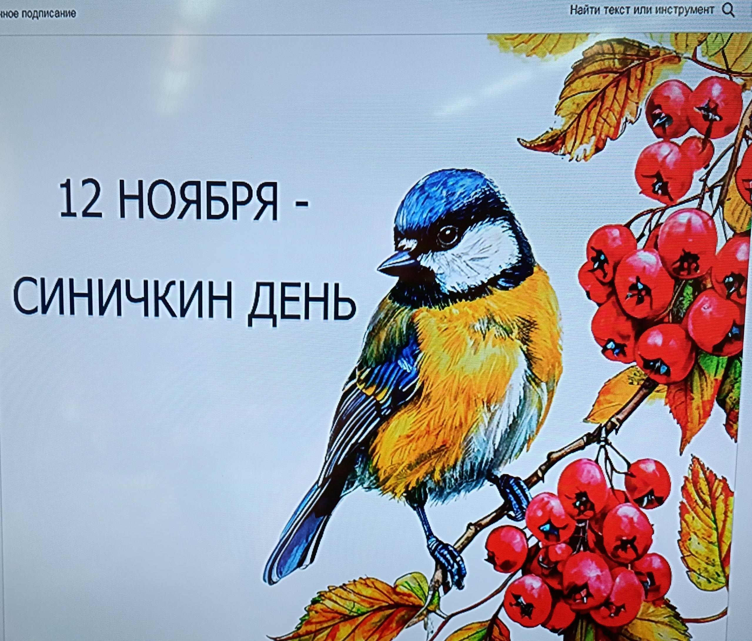 Синичкин день во 2 А классе..
